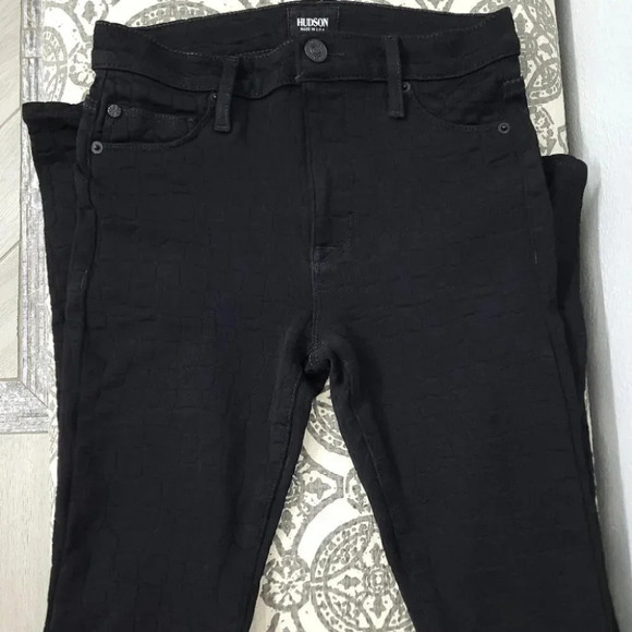 Hudson Animal Print Barbara High Rise Skinny Pants - Picture 3 of 15